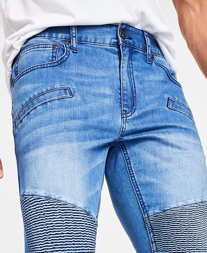 I.N.C. International Concepts Men's Herbie Skinny Fit Moto Jeans