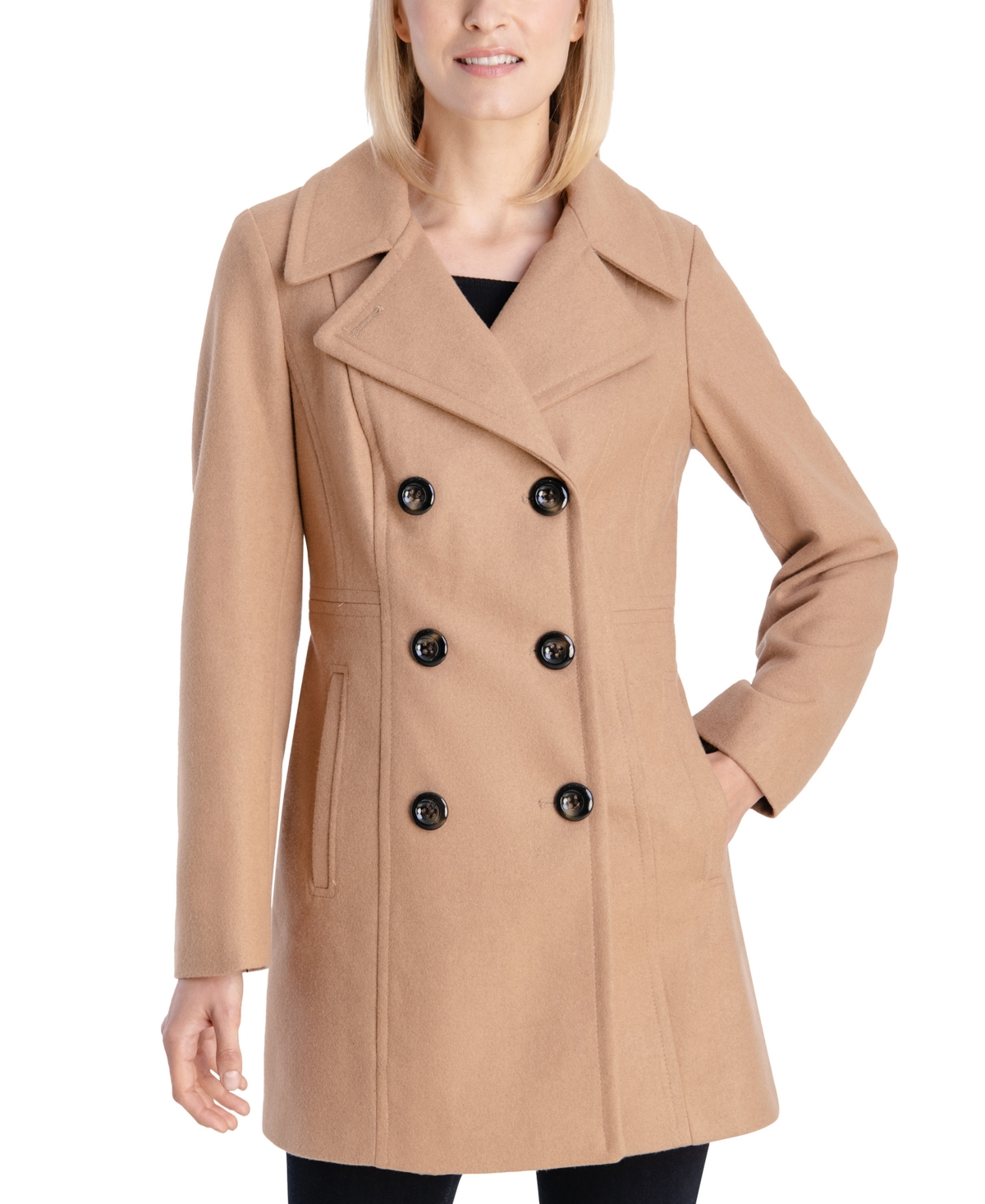 Macy's anne on sale klein peacoat