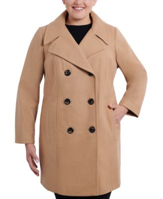 Anne Klein Plus Size Double-Breasted Peacoat, Created for Macy's & Reviews  - Coats & Jackets - Plus Sizes - Macy's