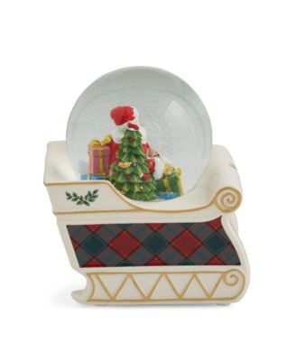 Christmas Tree Santa Sleigh Snow Globe