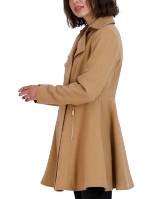 Laundry by Shelli Segal Women's Double-Breasted Skirted Coat - Black - Size Xxs