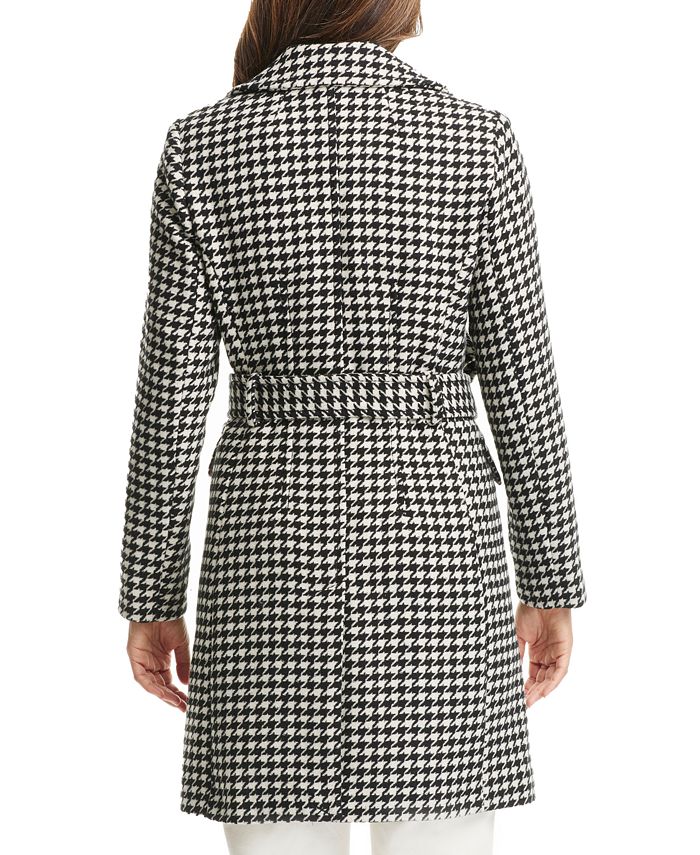 kate spade new york Women's Belted Houndstooth Coat, Created for Macy's ...