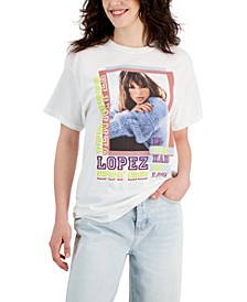 Juniors' JLO Graphic-Print Cotton T-Shirt, Created for Macy's