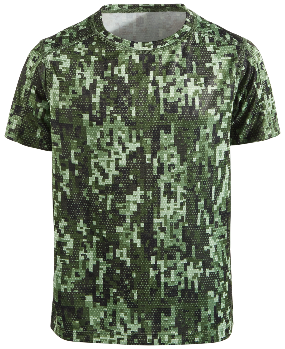 Id Ideology Babies' Toddler & Little Boys Pixel Camo T-shirt, Created For Macy's In Bronze Green
