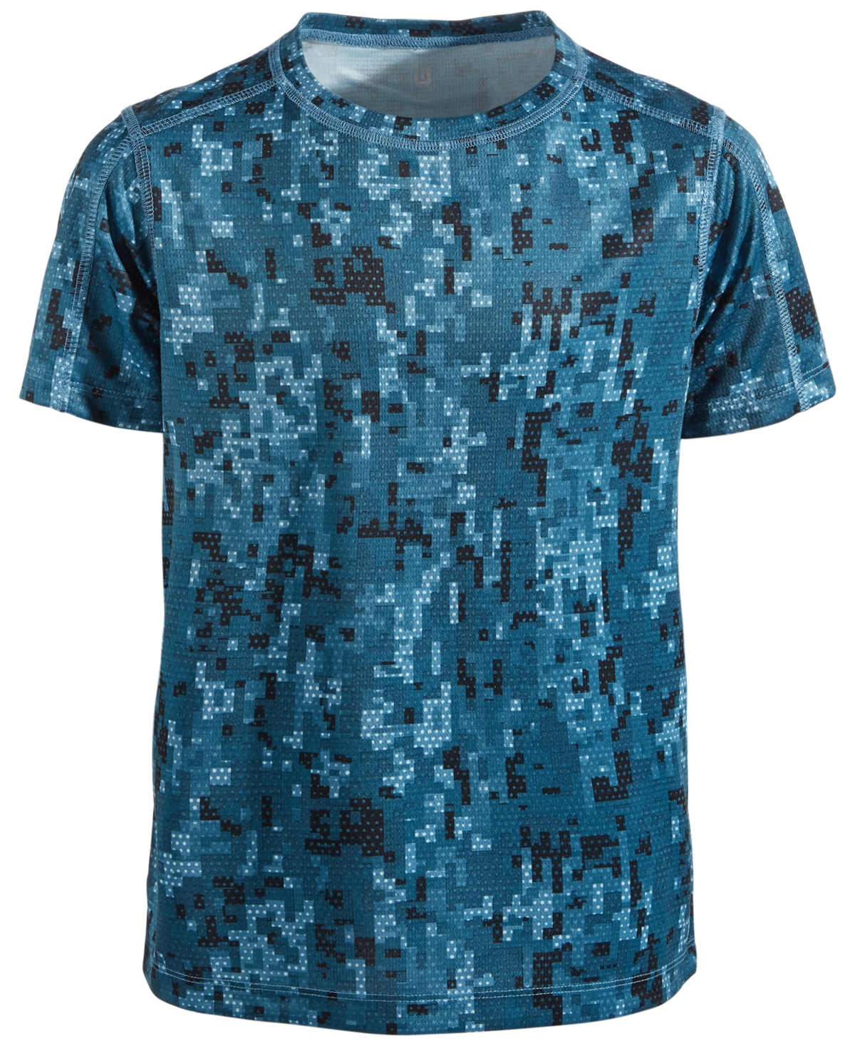 Id Ideology Babies' Toddler & Little Boys Pixel Camo T-shirt, Created For Macy's In Sapphire Lake