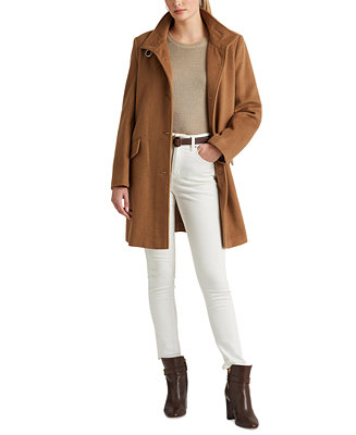 Lauren Ralph Lauren Women's Buckle-Collar Coat, Created for Macy's & Reviews - Coats & Jackets - Women - Macy's