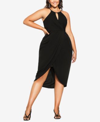 macy's black halter dress