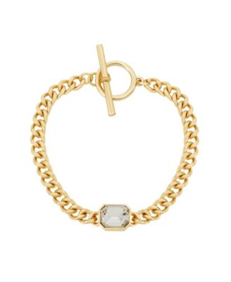 Steve Madden Womens Stone Link Bracelet - Crystal 15$