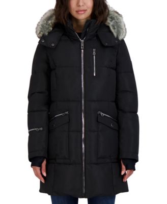 Nautica - Women's Faux-Fur-Trim Hooded Puffer Coat
