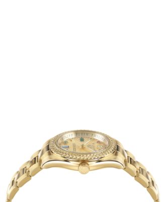 Women's Queen Gold-Tone Stainless Steel Bracelet Watch 36mm