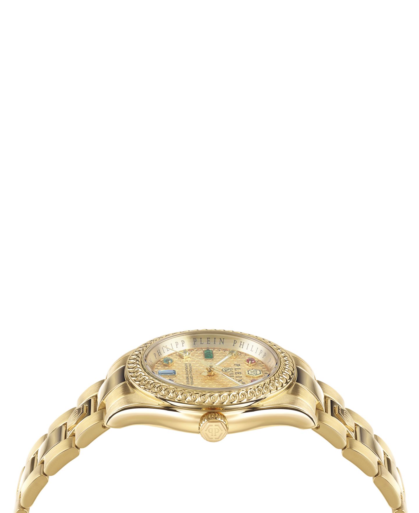 Женские часы Philipp Plein Queen Gold-Tone Stainless Steel Bracelet Watch 36mm — фото 2