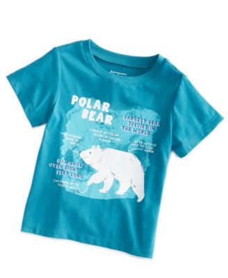 First Impressions - Toddler Boys Polar Bear Facts T-Shirt