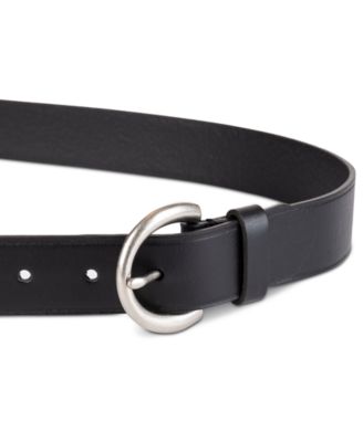 Women's Heat Creased Casual Leather Pant Belt