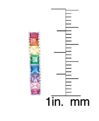 Women's Rainbow Hoop Earrings