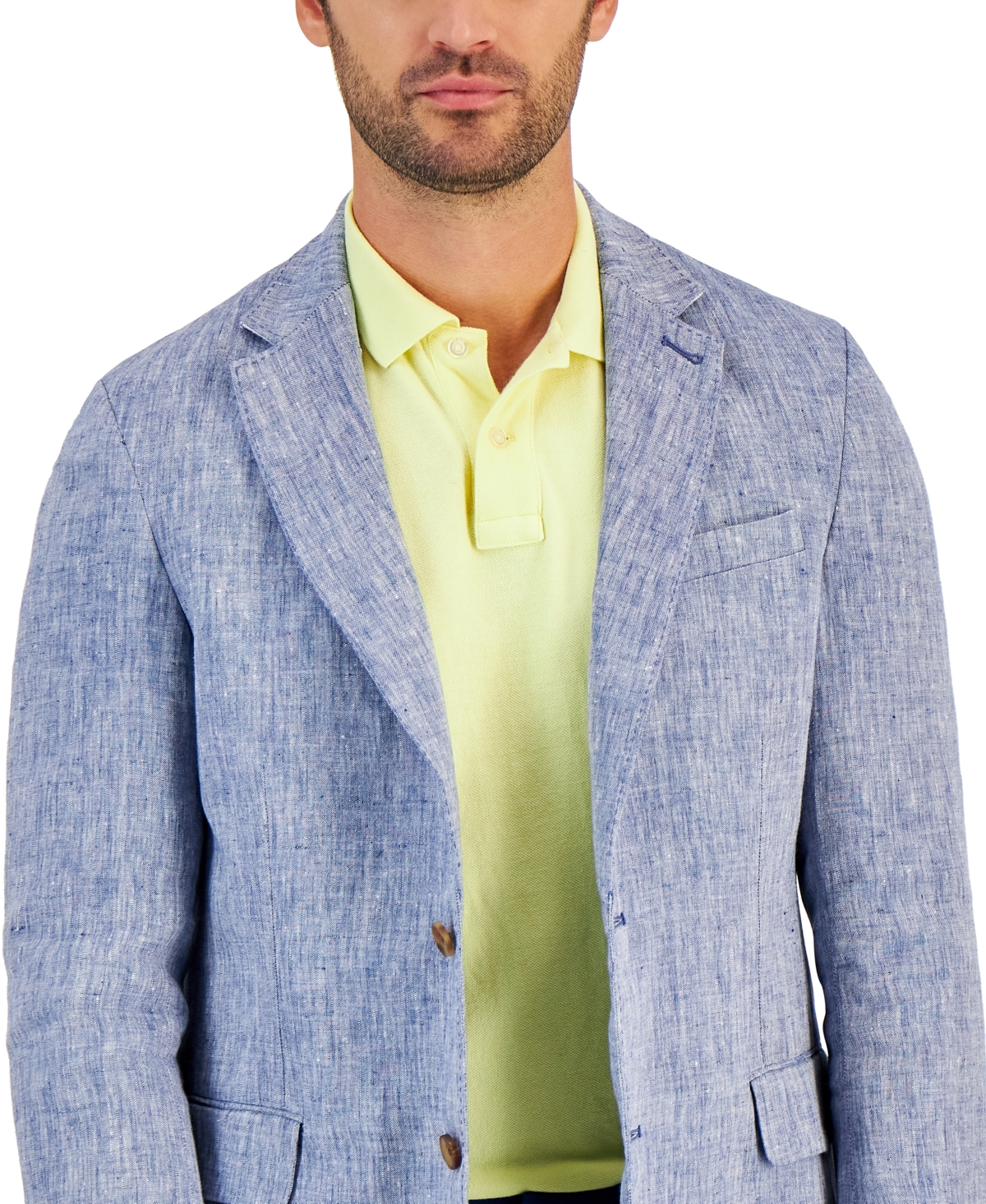 Club Room Mens Linen Blazer Dress Pants Lagoon Breeze Shirt Separates Created For Macys Smart Closet