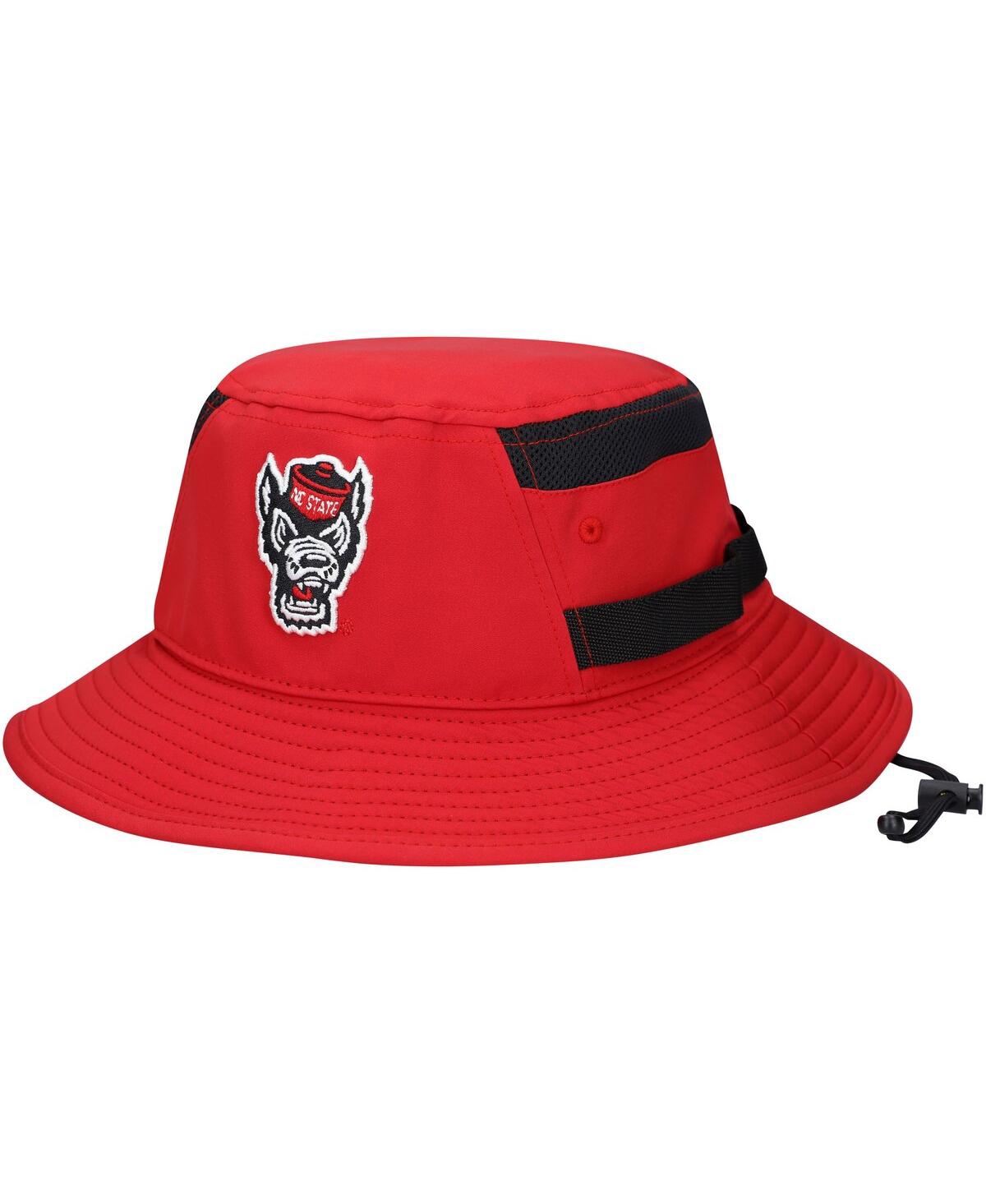 Shop Adidas Originals Men's Adidas Red Nc State Wolfpack 2021 Sideline Aeroready Bucket Hat