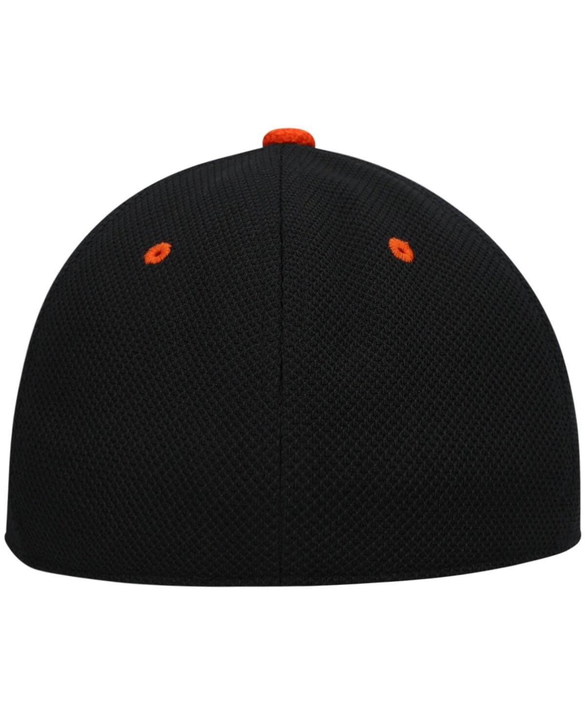 Shop Adidas Originals Men's Adidas Black And Orange Miami Hurricanes On-field Baseball Fitted Hat In Black,orange