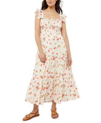 Pietro Brunelli - Maternity Chloe Ruffle Sleeve Smocked Dress