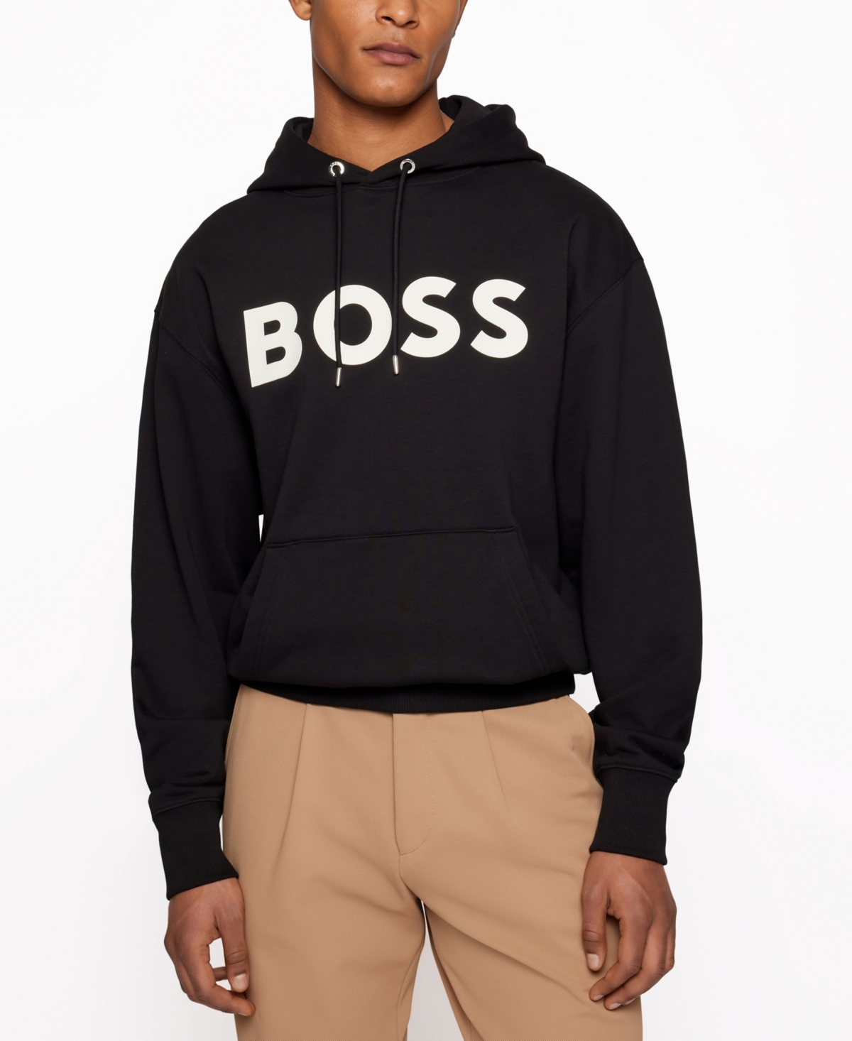 Hugo By  Boss Men's Cotton Sweatshirt In Black