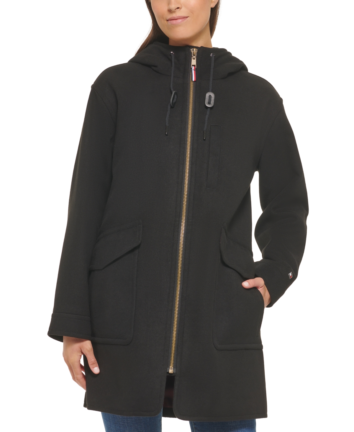 Tommy Hilfiger Women's Zip Front Hooded Coat