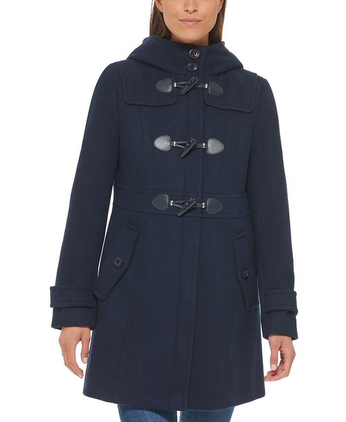 Tommy Hilfiger Women's Hooded Toggle Walker Coat, Created for Macy's ...