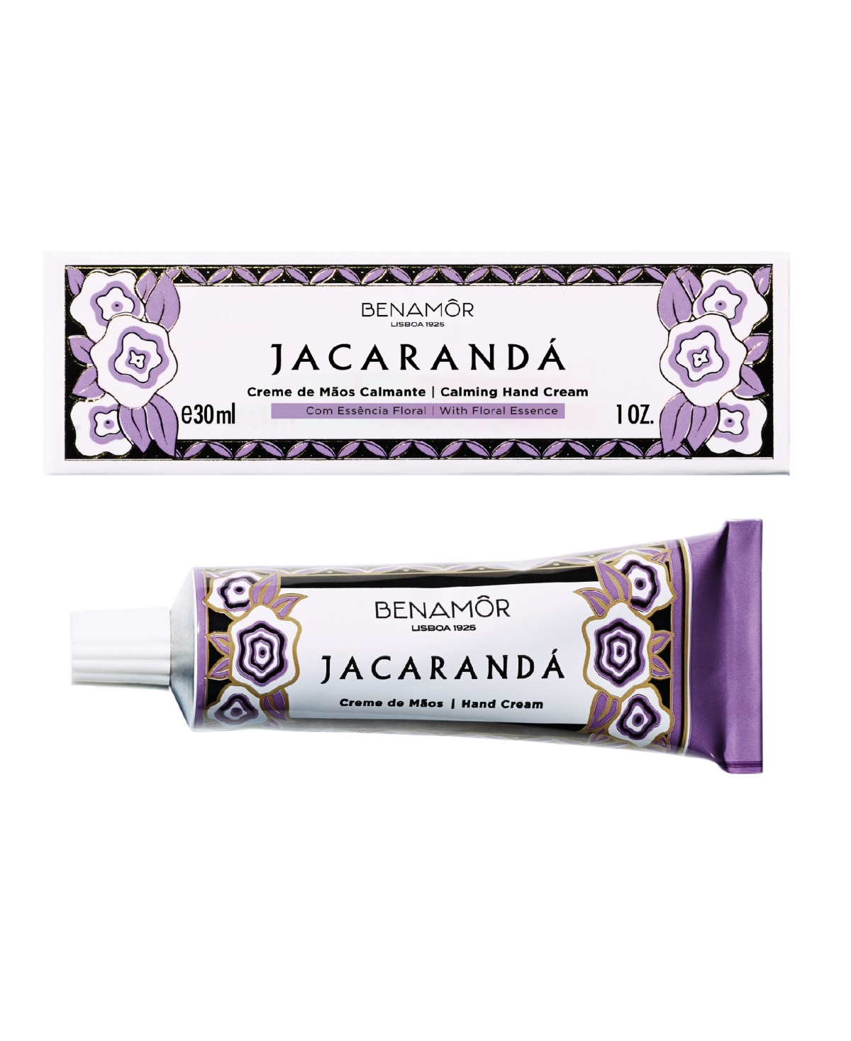 Benamor Women's Jacaranda Creme De Maos Hidratante, Moisturizing Hand Cream, 1.01 Fl oz