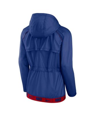 Women's Royal, Red Chicago Cubs Statement Raglan Full-Zip Hoodie Jacket