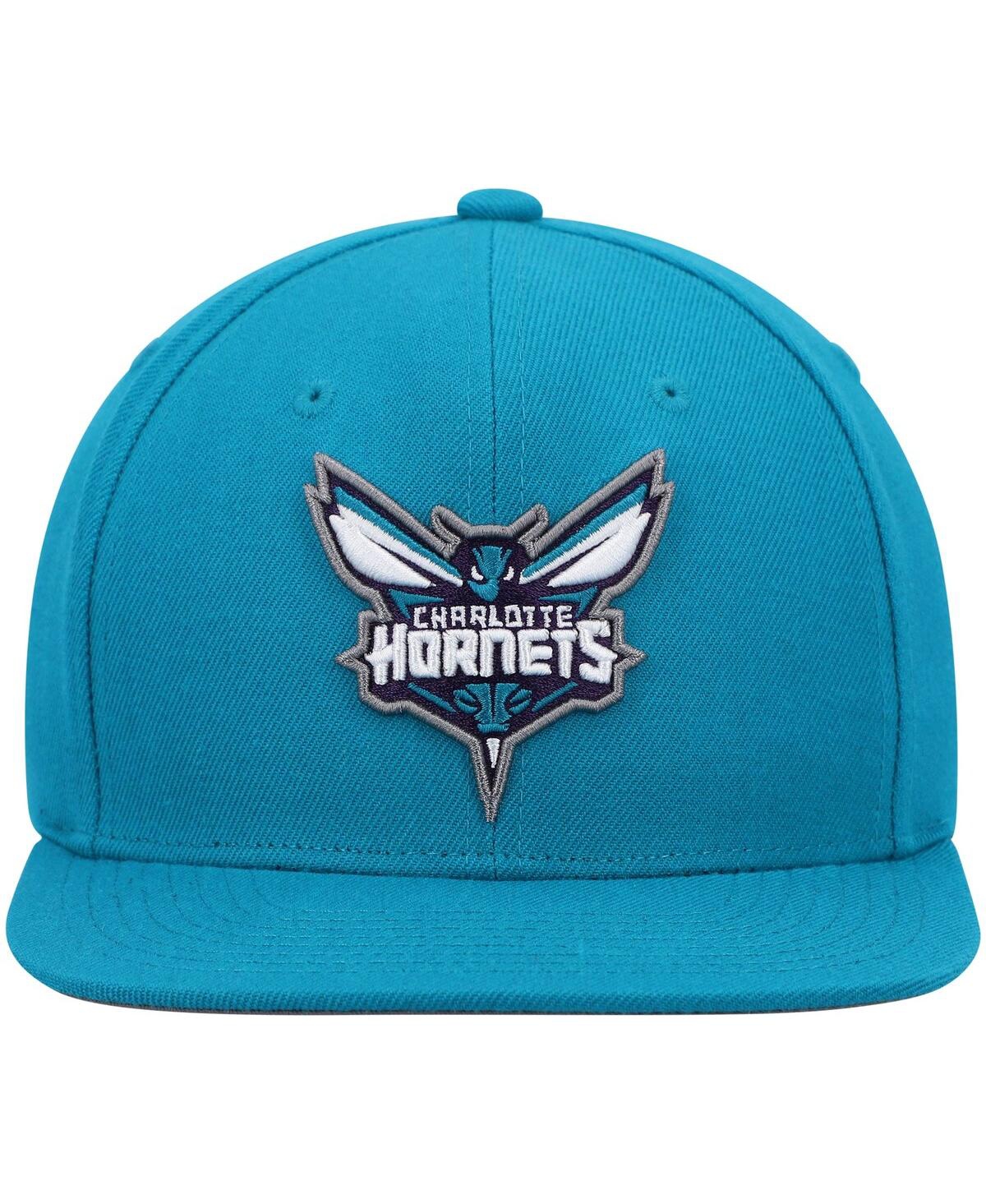 Mitchell & Ness Men's  Teal Charlotte Hornets Ground 2.0 Snapback Hat In Teal