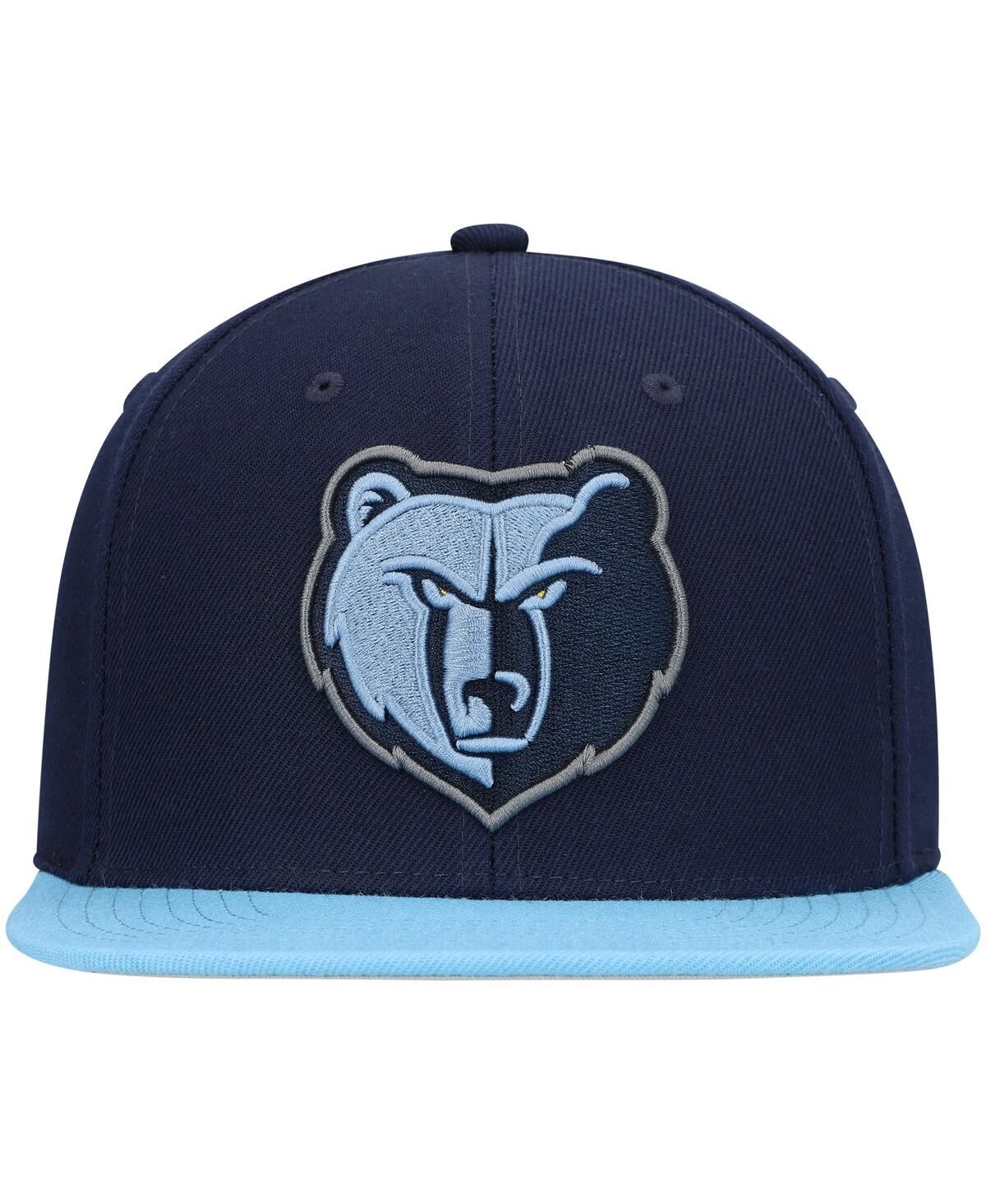 Mitchell & Ness Men's  Navy, Light Blue Memphis Grizzlies Team Two-tone 2.0 Snapback Hat In Navy,light Blue