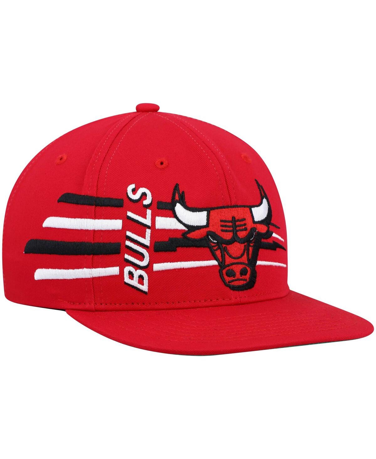 Shop Mitchell & Ness Men's  Red Chicago Bulls Retro Bolt Deadstock Snapback Hat