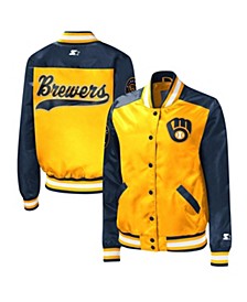 Women's Gold Milwaukee Brewers The Legend Full-Snap Jacket