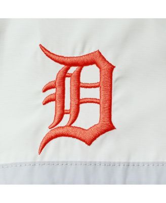 Women's Navy Detroit Tigers Colorblock Track Raglan Full-Zip Jacket