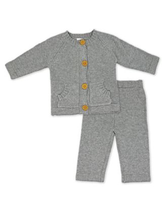 Baby Boys or Baby Girls Knit Sweater and Pant, 2 Piece Set - Gray