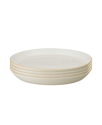 Denby - Impression Cream Set of 4 Spiral Dinner Plates