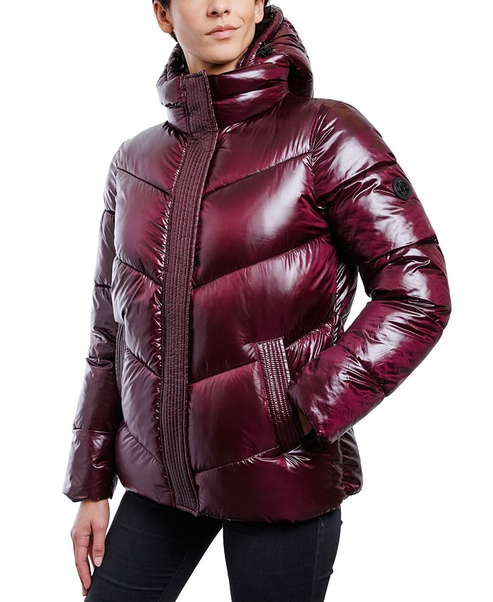 Michael Kors Women's Shine Hooded Puffer Coat & Reviews - Coats ...