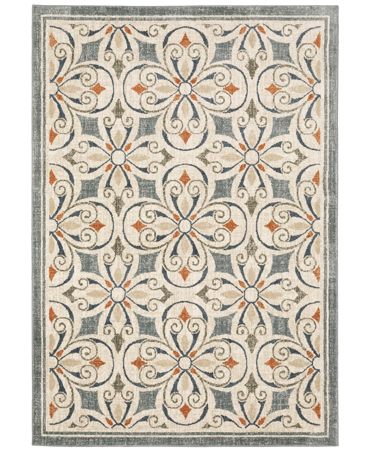 Jhb Design Garett GRT1Y6 9'10in x 12'10in Area Rug - Blue, Beige