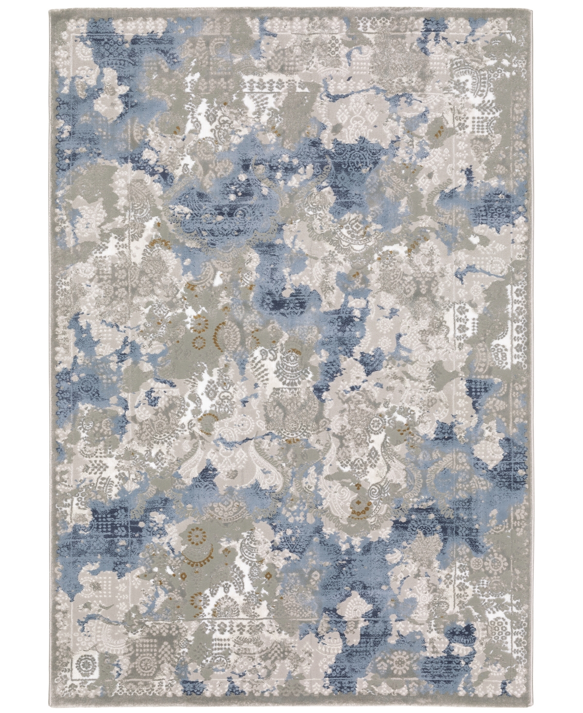 Jhb Design Elevation ELV13Q 9'10in x 12'10in Area Rug - Beige, Blue