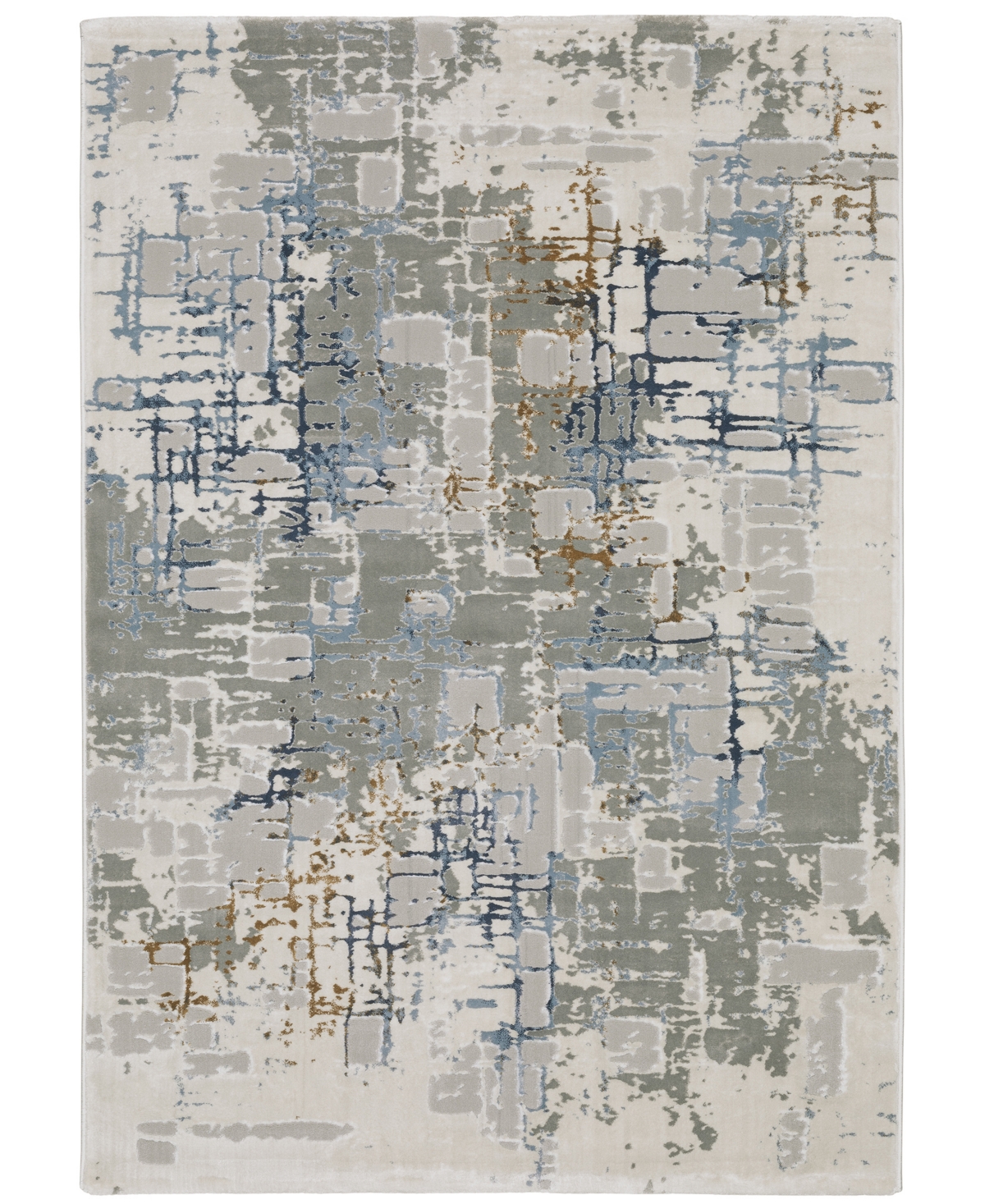 Jhb Design Elevation ELV111X 9'10in x 12'10in Area Rug - Ivory, Blue
