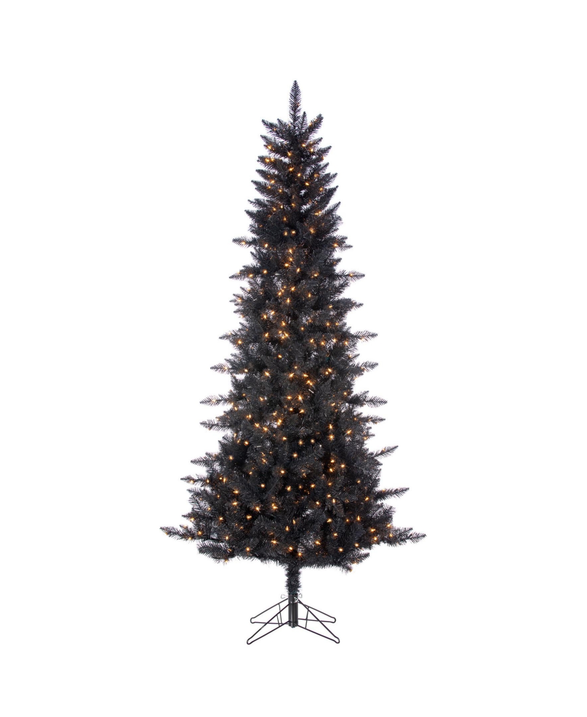 Gerson International 7.5' Tuscany Tinsel Tree With 450 Warm Incandescent Lights In Black