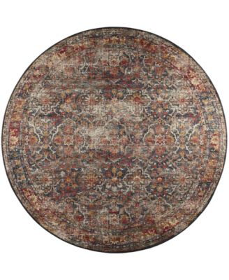 Jericho Washable JC3 4' x 4' Round Area Rug