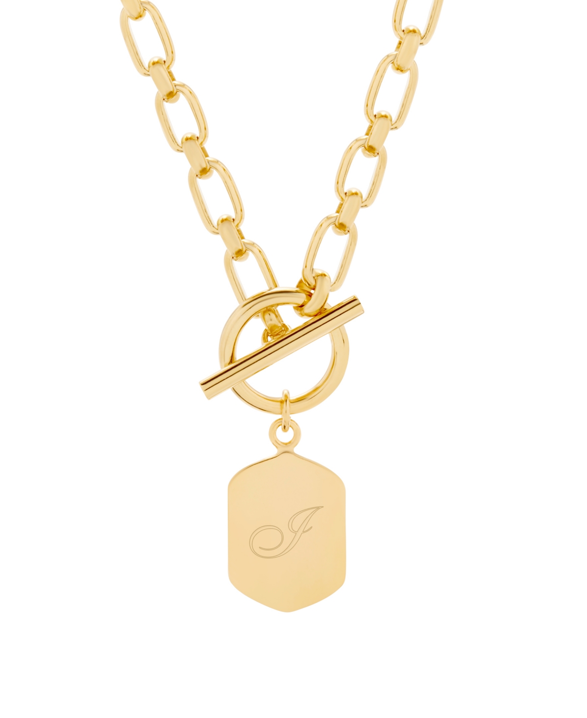 Brook & York Hadley Initial Toggle Necklace In Gold-plated-i