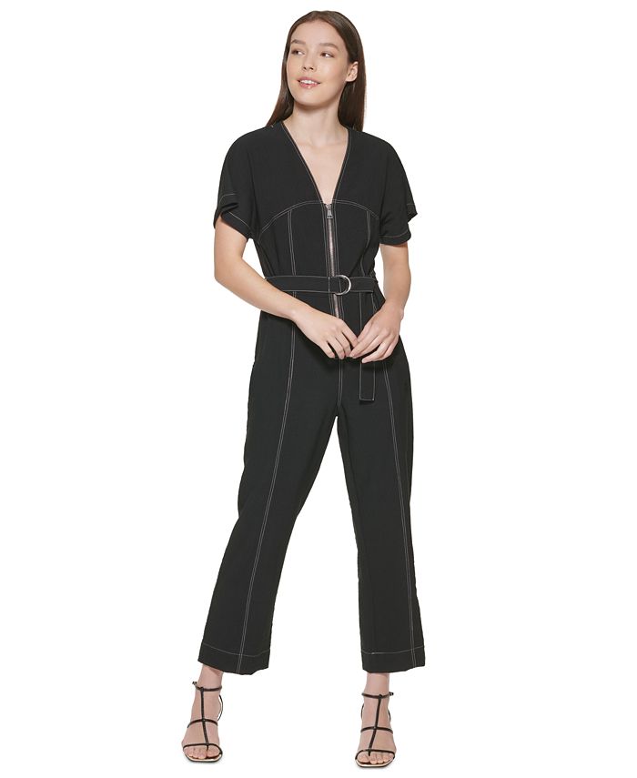 DKNY Women's Belted Jumpsuit Macy's