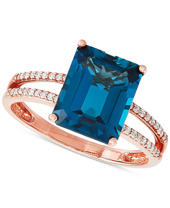 Macy s London Blue Topaz 4 ct. t.w. Diamond 1 10 ct. t.w