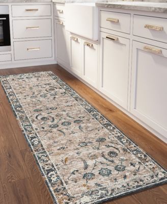 Jericho Washable JC4 2'6" x 12' Runner Area Rug