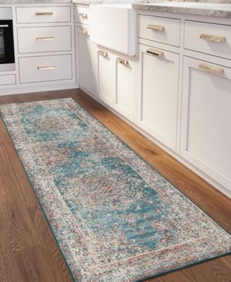 Jericho Washable JC6 2'6" x 12' Runner Area Rug