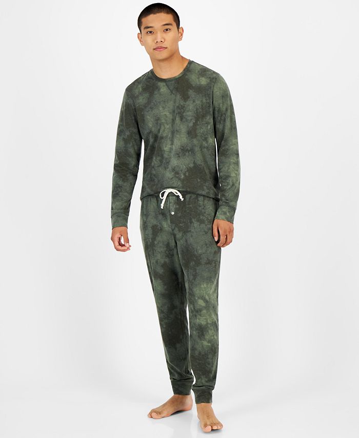 Sun + Stone Men's TieDyed LongSleeve Pajama TShirt, Created for Macy's Macy's