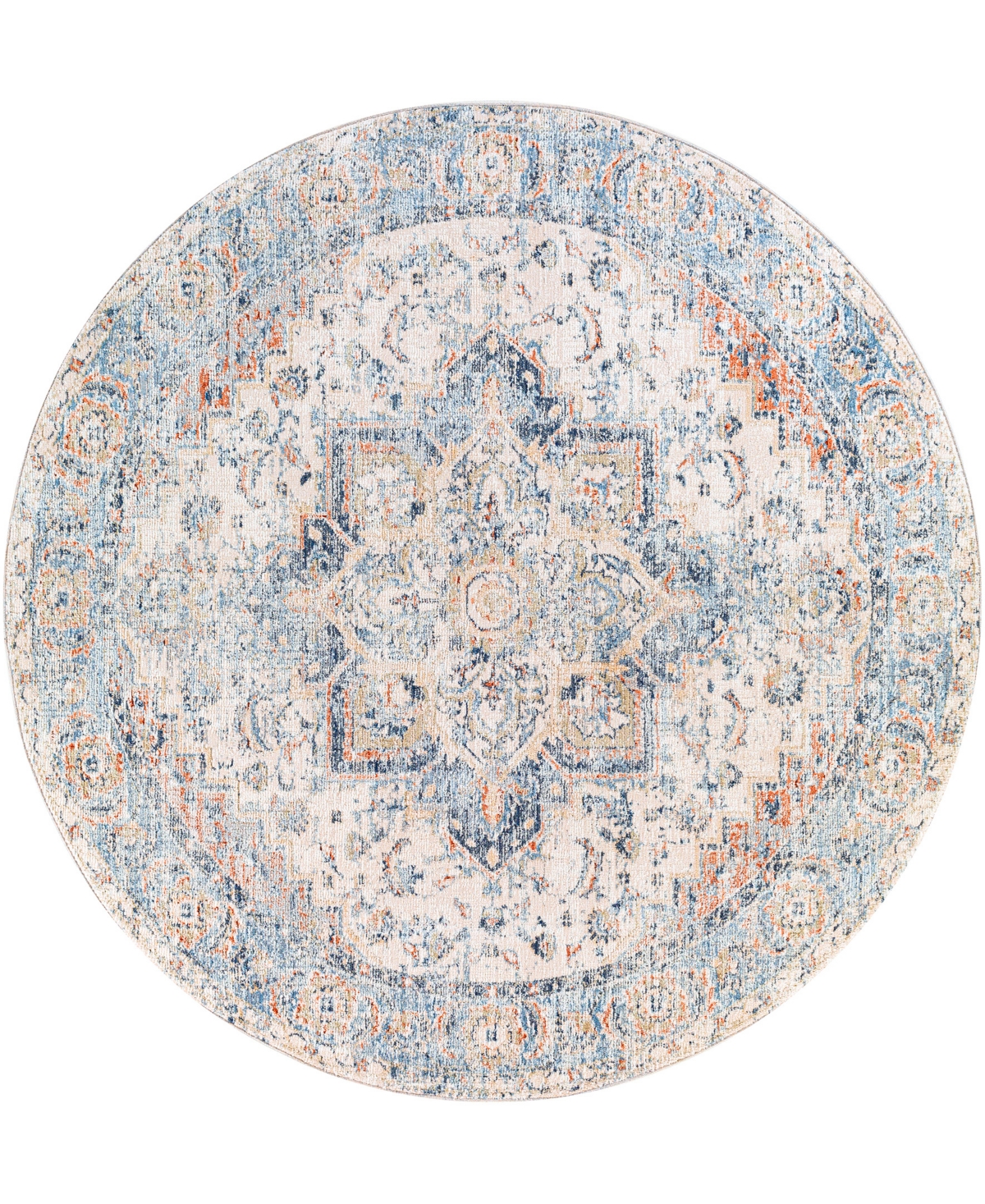 Surya Amore AMO2301 7'10in x 7'10in Round Area Rug - Navy