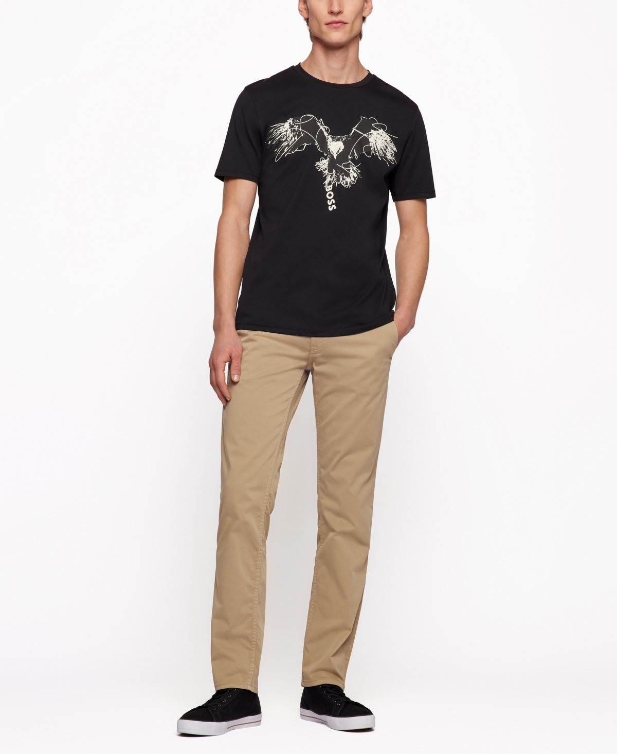 Hugo Boss Beige Slim-fit Trousers In Light,pastel Brown