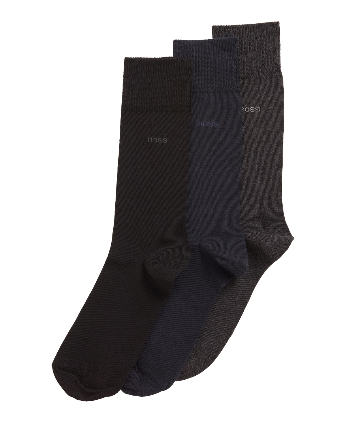Hugo Boss Boss Men's Regular-length Socks, Pack Of 3 In Open Misc