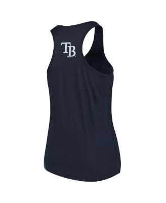 Women's Navy Tampa Bay Rays Plus Size Swing for the Fences Racerback Tank Top